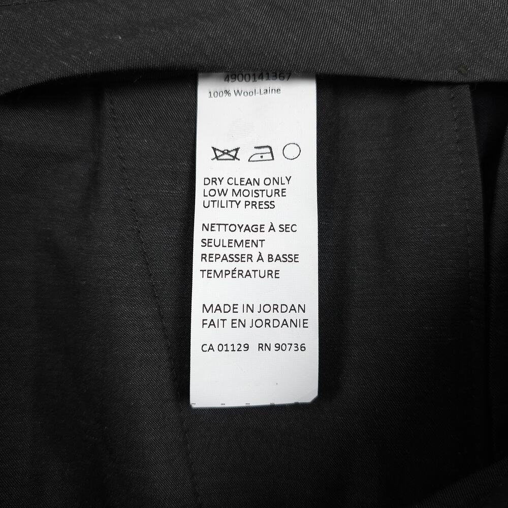 Calvin Klein Mens Slim Fit Wool Dress Pants 40x32 Black Solid Pleated NWT - Picture 13 of 13